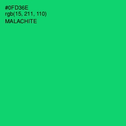 #0FD36E - Malachite Color Image