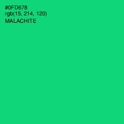 #0FD678 - Malachite Color Image