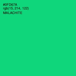 #0FD67A - Malachite Color Image