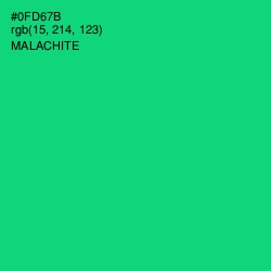 #0FD67B - Malachite Color Image