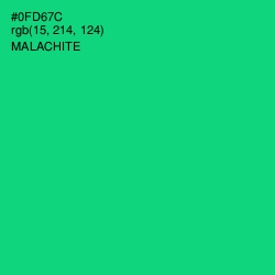 #0FD67C - Malachite Color Image