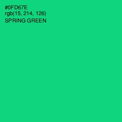 #0FD67E - Spring Green Color Image