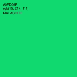 #0FD96F - Malachite Color Image