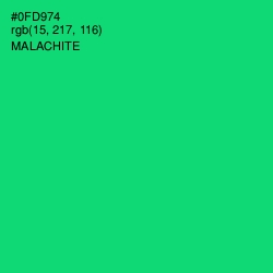 #0FD974 - Malachite Color Image