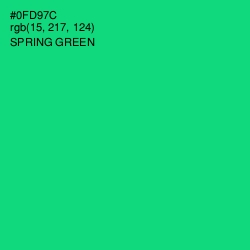 #0FD97C - Spring Green Color Image