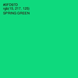 #0FD97D - Spring Green Color Image