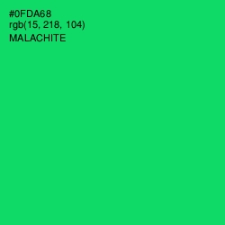 #0FDA68 - Malachite Color Image