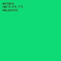 #0FDB75 - Malachite Color Image