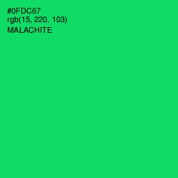 #0FDC67 - Malachite Color Image