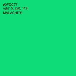 #0FDC77 - Malachite Color Image