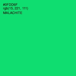 #0FDD6F - Malachite Color Image
