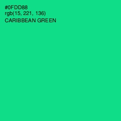 #0FDD88 - Caribbean Green Color Image