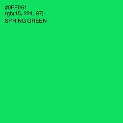 #0FE061 - Spring Green Color Image