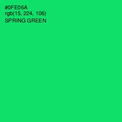 #0FE06A - Spring Green Color Image
