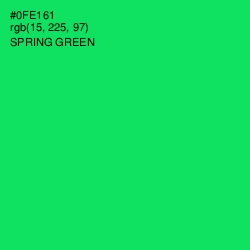 #0FE161 - Spring Green Color Image