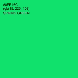 #0FE16C - Spring Green Color Image