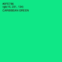 #0FE786 - Caribbean Green Color Image