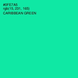 #0FE7A5 - Caribbean Green Color Image