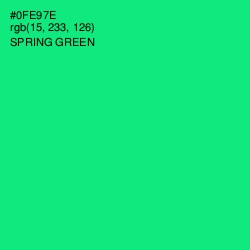 #0FE97E - Spring Green Color Image