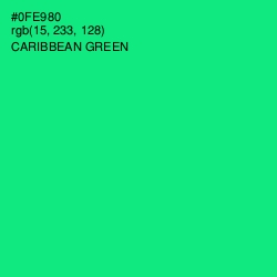 #0FE980 - Caribbean Green Color Image