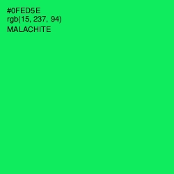 #0FED5E - Malachite Color Image