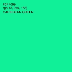 #0FF099 - Caribbean Green Color Image