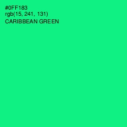 #0FF183 - Caribbean Green Color Image