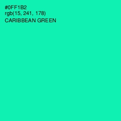 #0FF1B2 - Caribbean Green Color Image