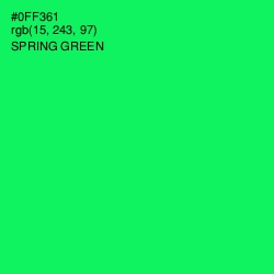 #0FF361 - Spring Green Color Image