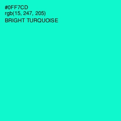 #0FF7CD - Bright Turquoise Color Image