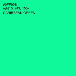 #0FF99B - Caribbean Green Color Image