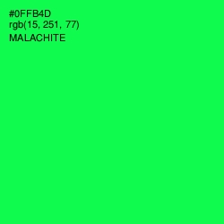 #0FFB4D - Malachite Color Image