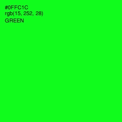 #0FFC1C - Green Color Image