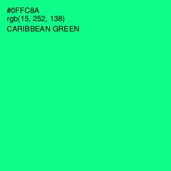 #0FFC8A - Caribbean Green Color Image