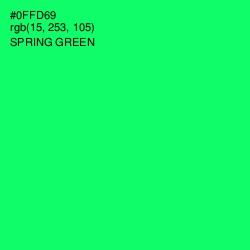 #0FFD69 - Spring Green Color Image