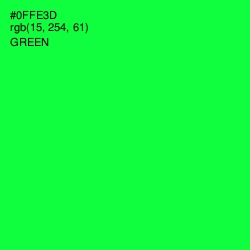 #0FFE3D - Green Color Image