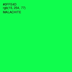 #0FFE4D - Malachite Color Image