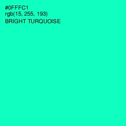 #0FFFC1 - Bright Turquoise Color Image