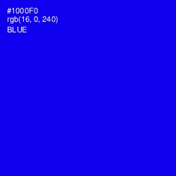 #1000F0 - Blue Color Image