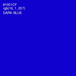 #1001CF - Dark Blue Color Image