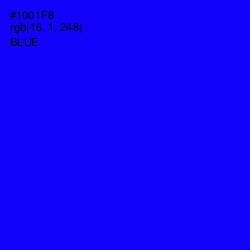 #1001F8 - Blue Color Image