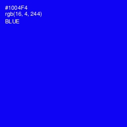 #1004F4 - Blue Color Image