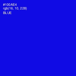 #100AE4 - Blue Color Image