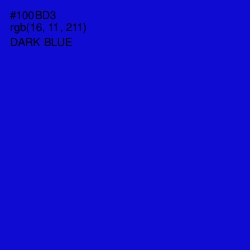 #100BD3 - Dark Blue Color Image