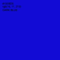 #100BD5 - Dark Blue Color Image