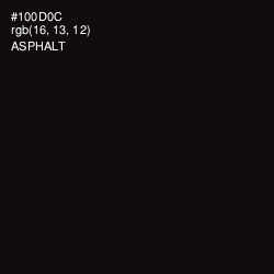 #100D0C - Asphalt Color Image