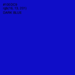 #100DC9 - Dark Blue Color Image