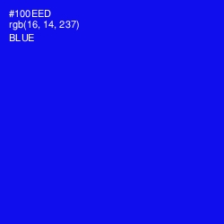 #100EED - Blue Color Image