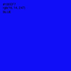 #100EF7 - Blue Color Image