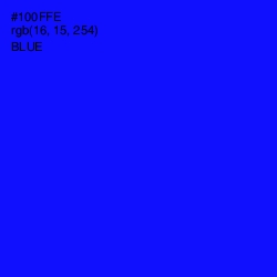 #100FFE - Blue Color Image